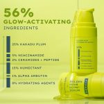 hyphen brightening 5% niacinamide, 1% alpha arbutin face serum | with 25% kakadu plum 20x more vitamin c serum for glowing skin | 56% glow actives for dark spots & pigmentation | all skin types 30ml